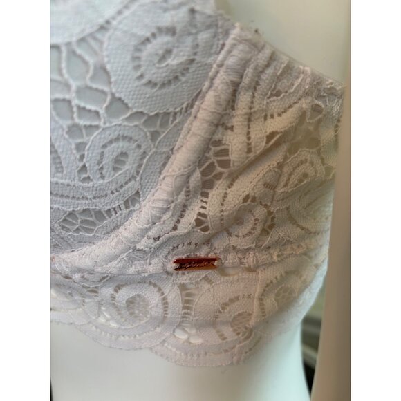 Victorias Secret Pink Lace Push-Up Halter Bralette In Light Pink Size L - Picture 11 of 14